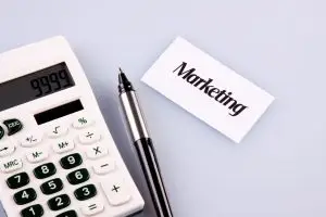 Marketing on budget graphic representation